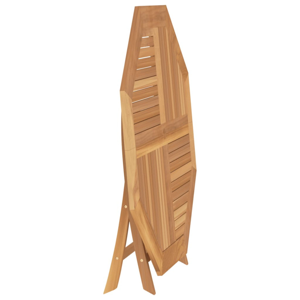 Produktbild för Hopfällbart trädgårdsbord 110x110x75 cm massiv teak