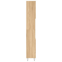 Produktbild för Badrumsskåp sonoma-ek 30x30x190cm konstruerat trä