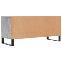 Produktbild för Tv-bänk betonggrå 100x34,5x44,5 cm konstruerat trä