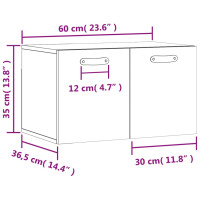 Produktbild för Väggskåp betonggrå 60x36,5x35 cm konstruerat trä