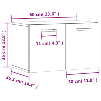 Produktbild för Väggskåp brun ek 60x36,5x35 cm konstruerat trä