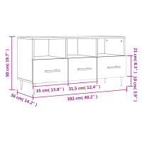 Produktbild för Tv-bänk sonoma ek 102x36x50 cm konstruerat trä