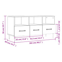 Produktbild för Tv-bänk brun ek 102x36x50 cm konstruerat trä