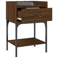 Miniatyr av produktbild för Sängbord 2 st brun ek 40,5x31x60 cm konstruerat trä
