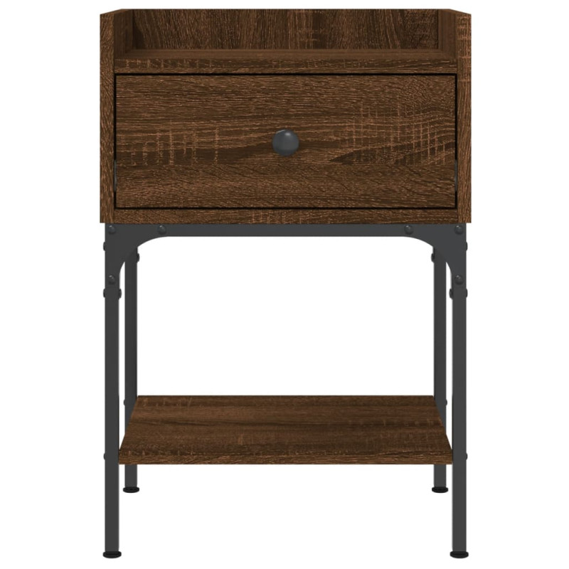 Produktbild för Sängbord 2 st brun ek 40,5x31x60 cm konstruerat trä