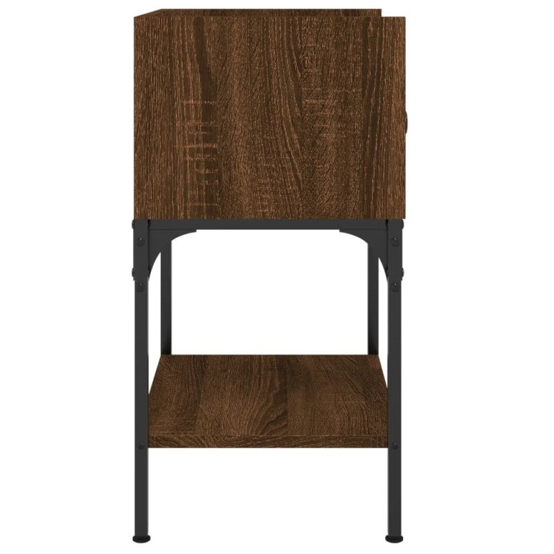 Produktbild för Sängbord 2 st brun ek 40,5x31x60 cm konstruerat trä