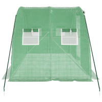 Miniatyr av produktbild för Växthus med stålram grön 8 m² 4x2x2 m