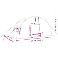 Produktbild för Växthus med stålram vit 12 m² 6x2x2,85 m