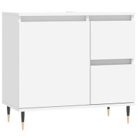 Produktbild för Badrumsskåp vit 65x33x60 cm konstruerat trä