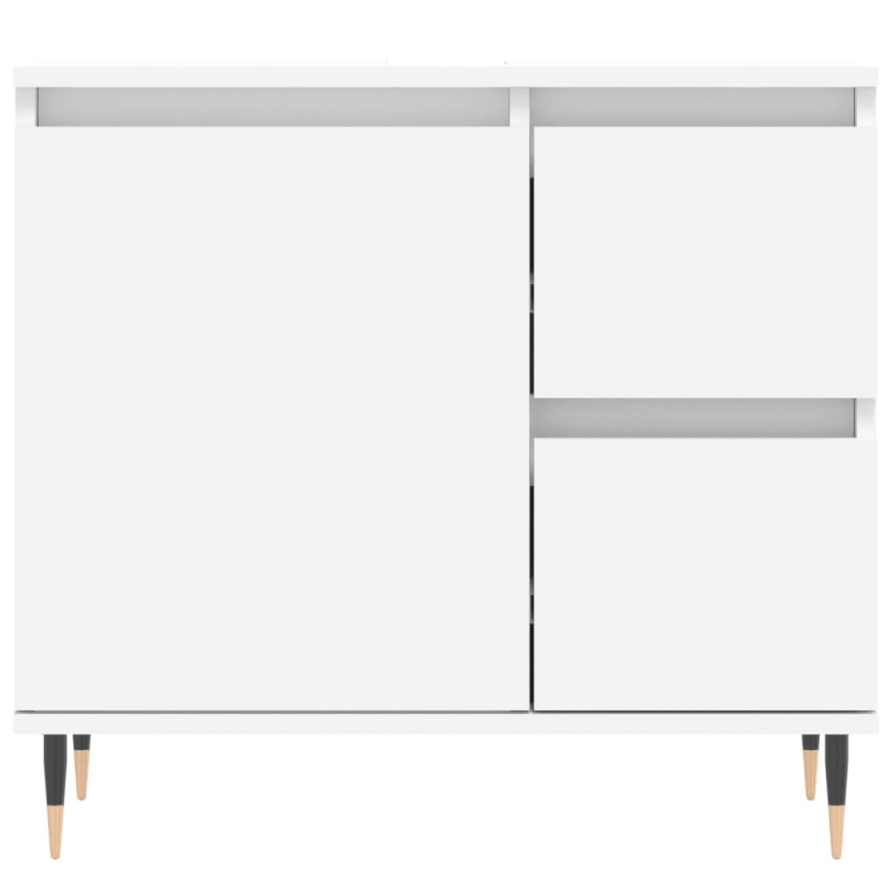Produktbild för Badrumsskåp vit 65x33x60 cm konstruerat trä