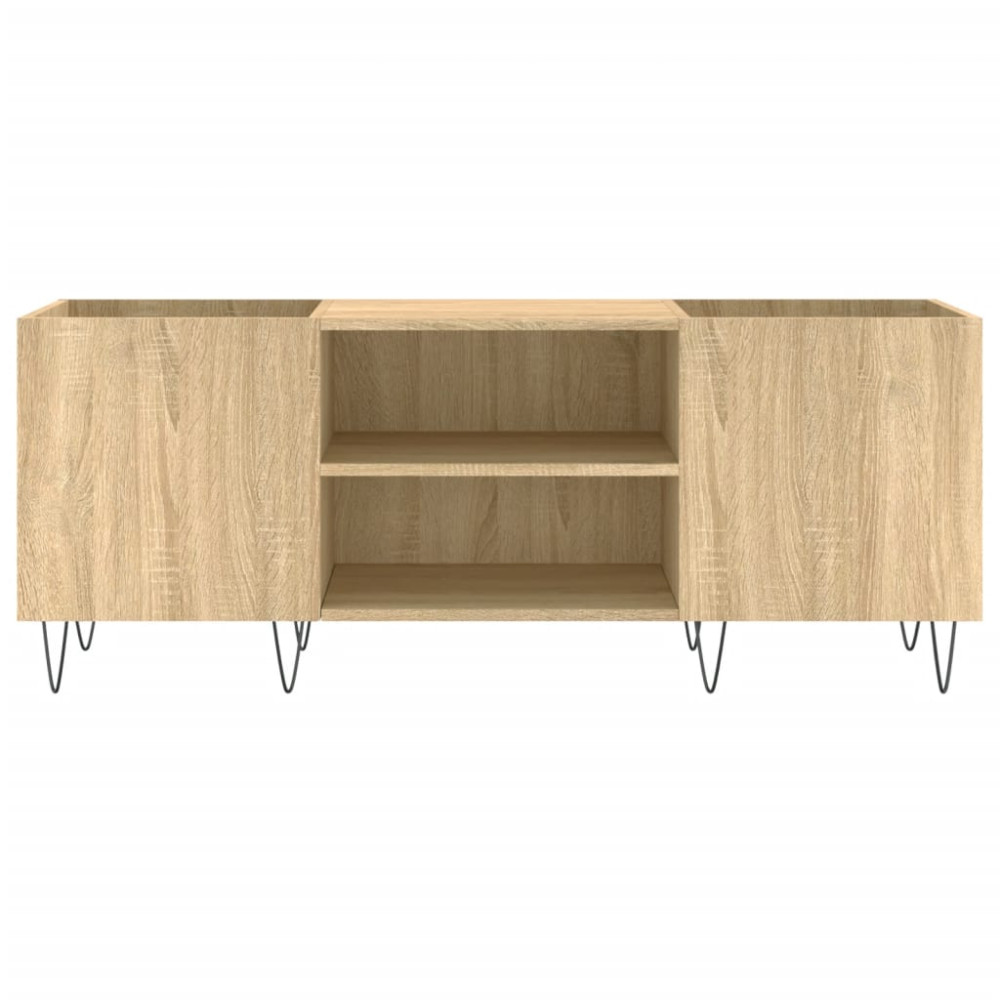Produktbild för Stereobänk sonoma-ek 121x38x48 cm konstruerat trä