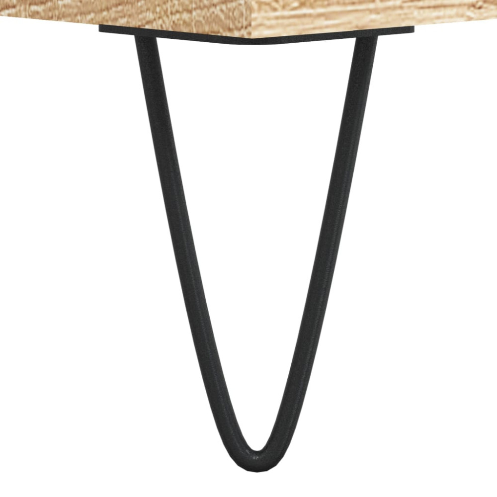 Produktbild för Stereobänk sonoma-ek 121x38x48 cm konstruerat trä