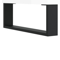 Produktbild för Stereobänk vit högglans 121x38x48 cm konstruerat trä