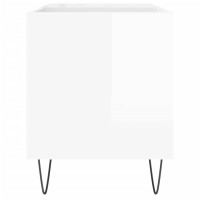 Produktbild för Stereobänk vit högglans 85x38x48 cm konstruerat trä