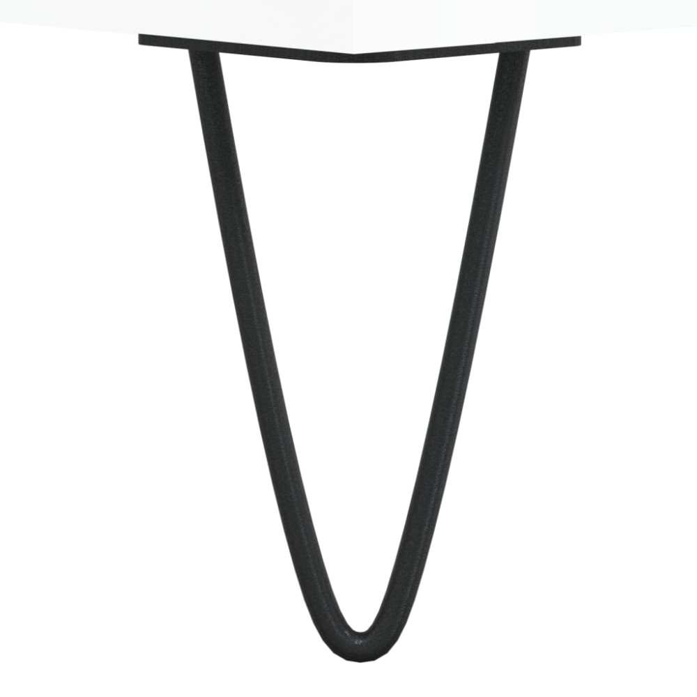Produktbild för Stereobänk vit högglans 85x38x48 cm konstruerat trä