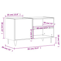 Produktbild för Stereobänk sonoma-ek 85x38x48 cm konstruerat trä