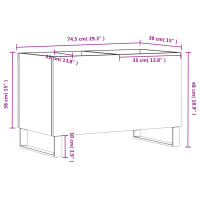 Produktbild för Stereobänk sonoma-ek 74,5x38x48 cm konstruerat trä