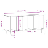 Produktbild för Stereobänk sonoma-ek 100x38x48 cm konstruerat trä