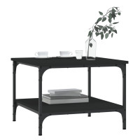 Produktbild för Soffbord svart 55x55x40 cm konstruerat trä