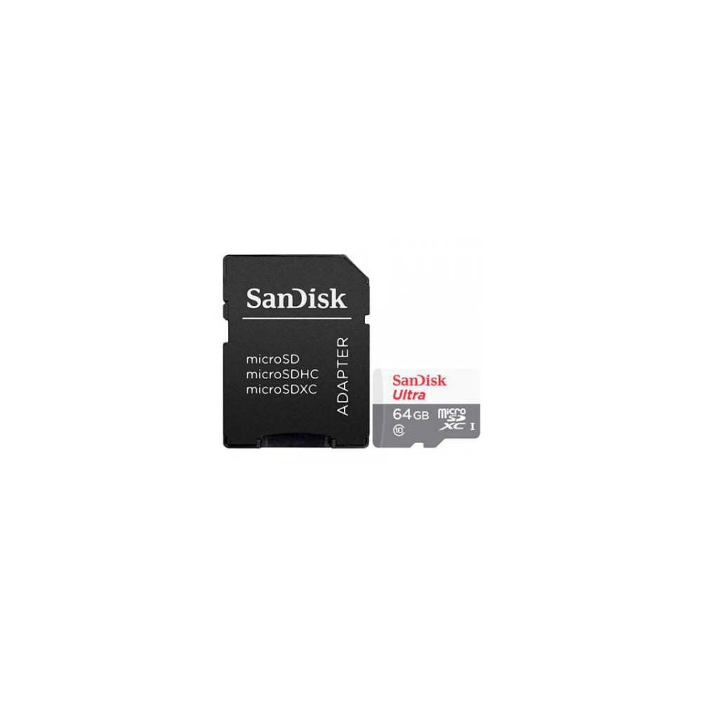 Produktbild för SanDisk Ultra - flash-minneskort - 64 GB - mikroSDXC UHS-I