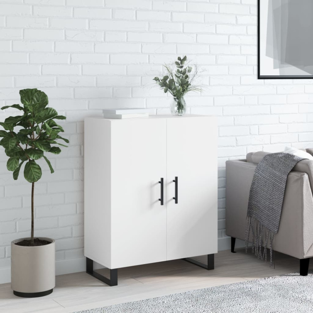 Produktbild för Skåp vit 69,5x34x90 cm konstruerat trä