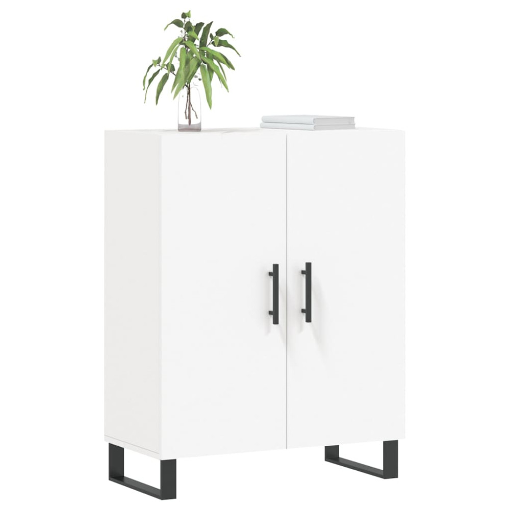 Produktbild för Skåp vit 69,5x34x90 cm konstruerat trä