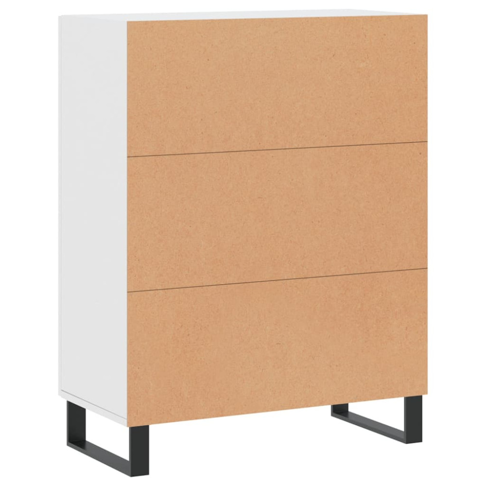 Produktbild för Skåp vit 69,5x34x90 cm konstruerat trä