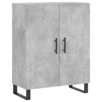 Produktbild för Skänk betonggrå 69,5x34x90 cm konstruerat trä