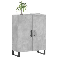 Produktbild för Skänk betonggrå 69,5x34x90 cm konstruerat trä