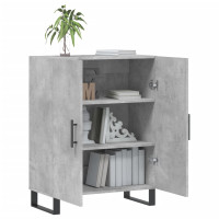 Produktbild för Skänk betonggrå 69,5x34x90 cm konstruerat trä