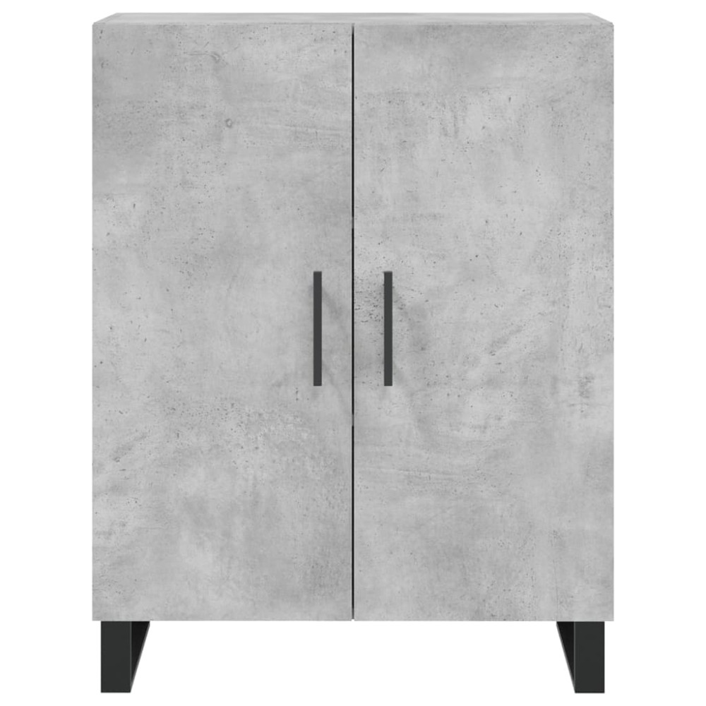 Produktbild för Skänk betonggrå 69,5x34x90 cm konstruerat trä