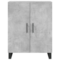 Produktbild för Skänk betonggrå 69,5x34x90 cm konstruerat trä