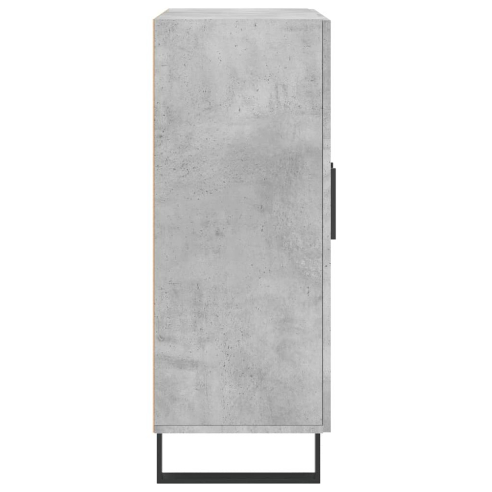 Produktbild för Skänk betonggrå 69,5x34x90 cm konstruerat trä