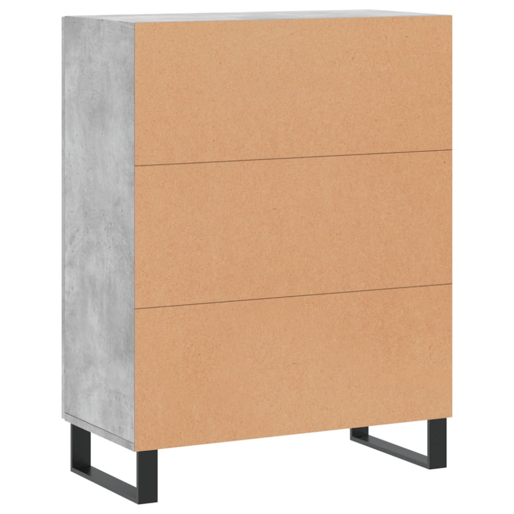 Produktbild för Skänk betonggrå 69,5x34x90 cm konstruerat trä