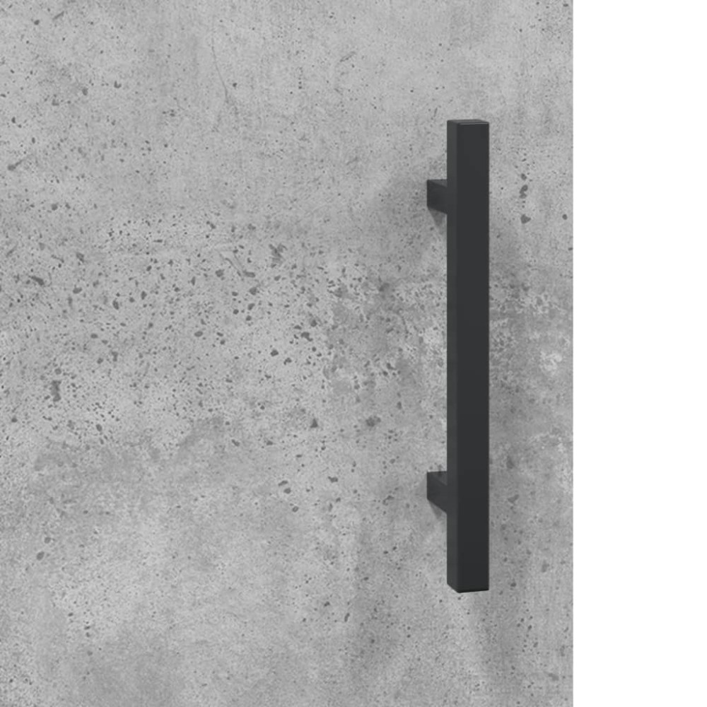 Produktbild för Skänk betonggrå 69,5x34x90 cm konstruerat trä