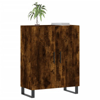 Produktbild för Skänk rökfärgad ek 69,5x34x90 cm konstruerat trä