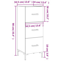 Produktbild för Skåp vit högglans 34,5x34x90 cm konstruerat trä