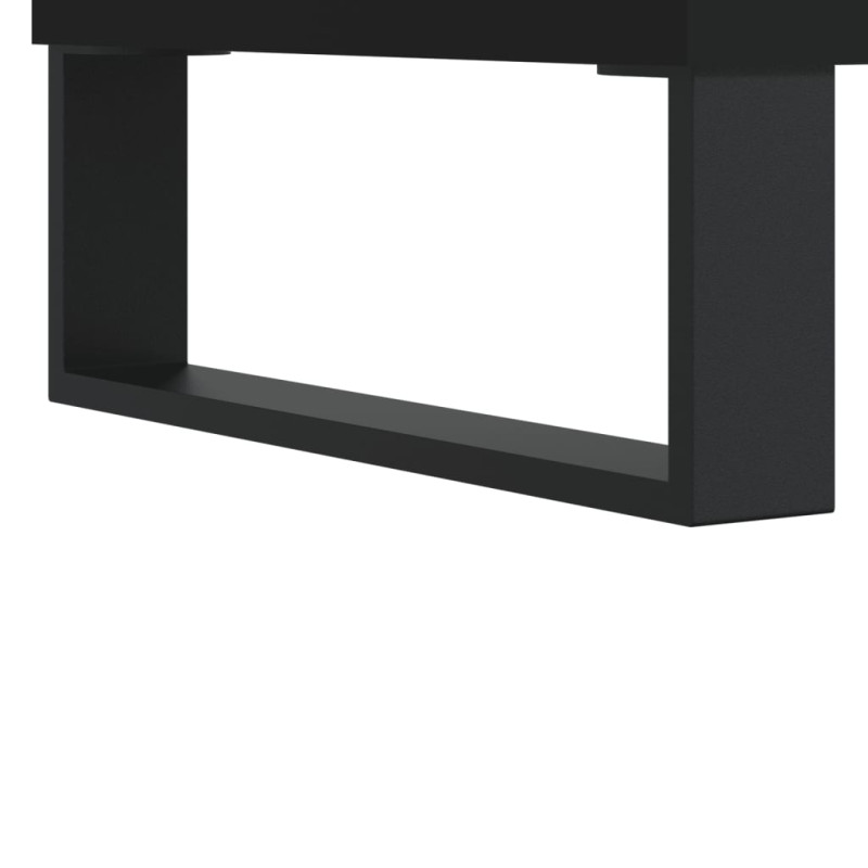 Produktbild för Badrumsskåp svart 65x33x60 cm konstruerat trä