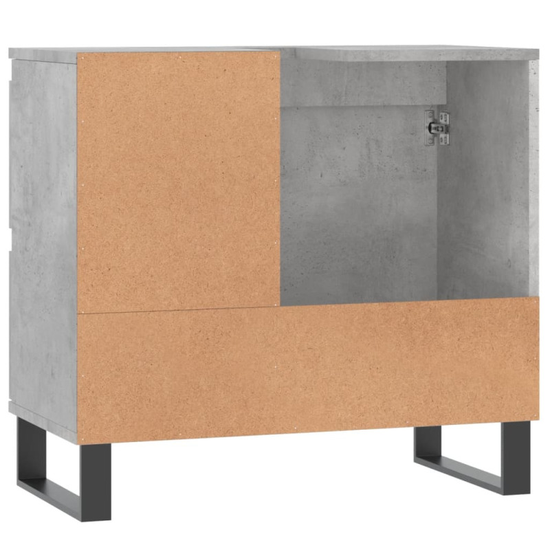 Produktbild för Badrumsskåp betonggrå 65x33x60 cm konstruerat trä