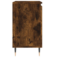 Produktbild för Badrumsskåp rökfärgad ek 58x33x60 cm konstruerat trä