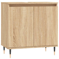 Produktbild för Badrumsskåp sonoma-ek 58x33x60 cm konstruerat trä