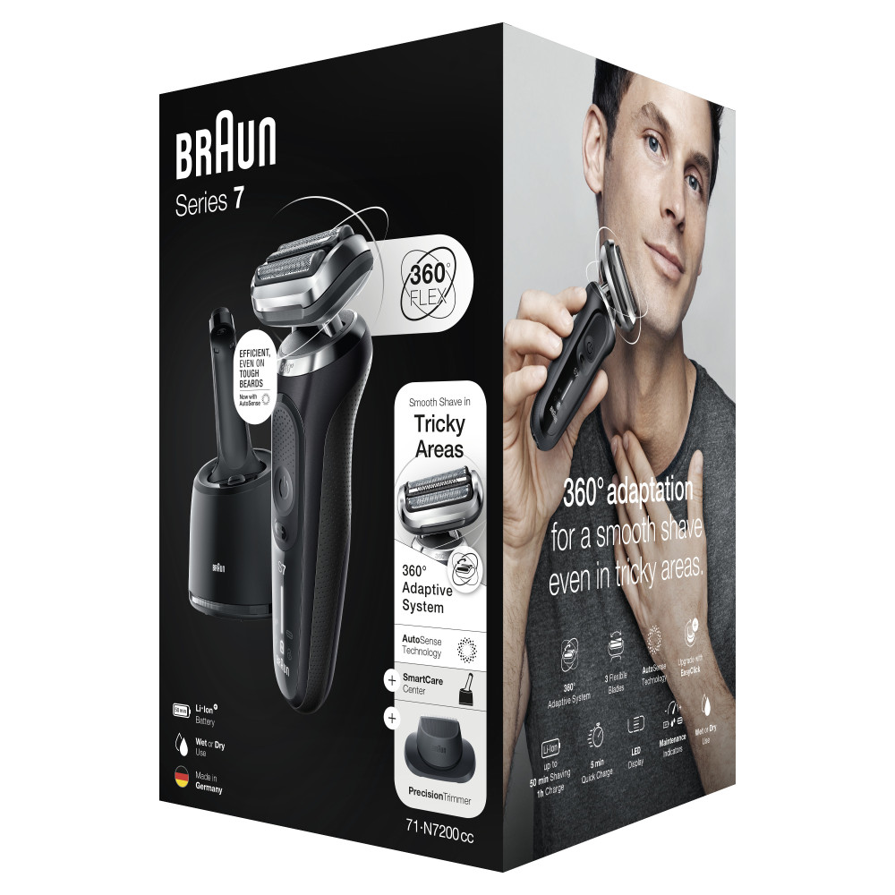 Produktbild för Braun Series 7 71-N7200cc Folierakapparat Trimmer Svart