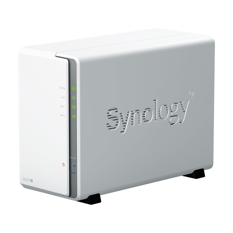Produktbild för Synology DiskStation DS223J NAS- & lagringsservrar Skrivbord Nätverksansluten (Ethernet) Vit RTD1619B
