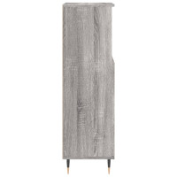 Miniatyr av produktbild för Badrumsskåp grå sonoma 30x30x100 cm konstruerat trä