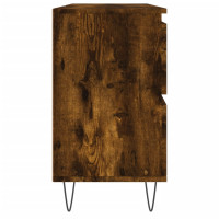 Produktbild för Badrumsskåp rökfärgad ek 80x33x60 cm konstruerat trä