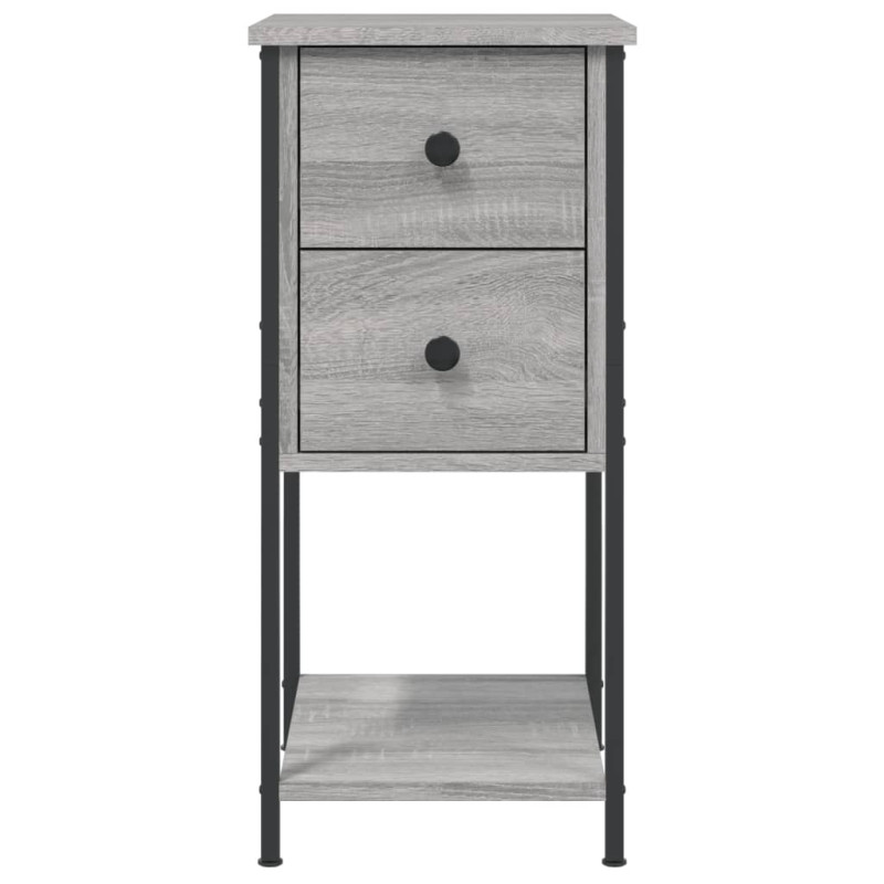 Produktbild för Sängbord 2 st grå sonoma 32x42x70 cm konstruerat trä