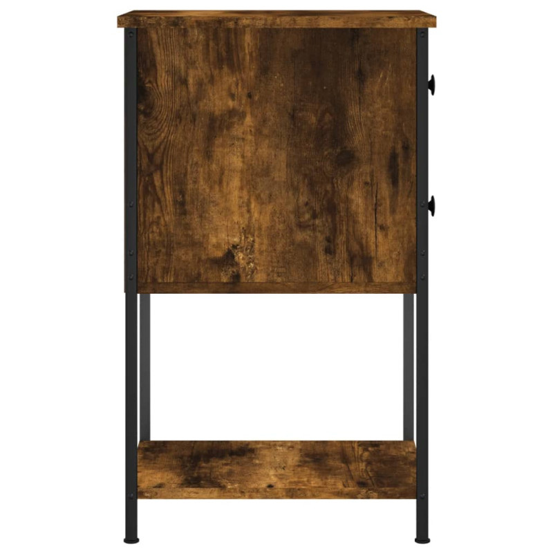 Produktbild för Sängbord 2 st rökfärgad ek 32x42x70 cm konstruerat trä