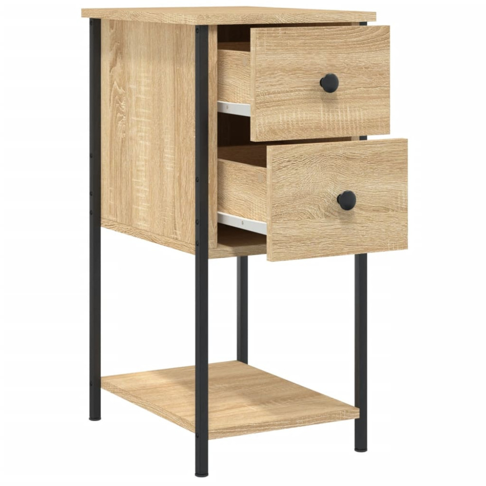 Produktbild för Sängbord 2 st sonoma-ek 32x42x70 cm konstruerat trä