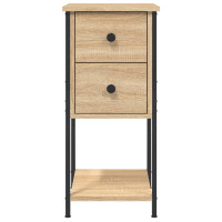 Miniatyr av produktbild för Sängbord 2 st sonoma-ek 32x42x70 cm konstruerat trä