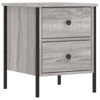 Produktbild för Sängbord 2 st grå sonoma 40x42x50 cm konstruerat trä
